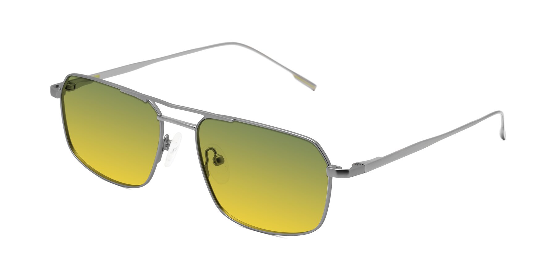 Angle of Taro in Gunmetal with Green / Yellow Gradient Lenses