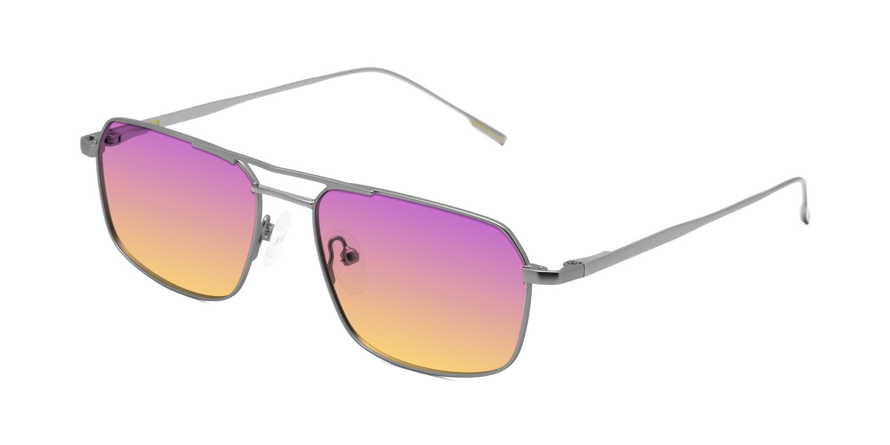 Angle of Taro in Gunmetal with Purple / Yellow Gradient Lenses