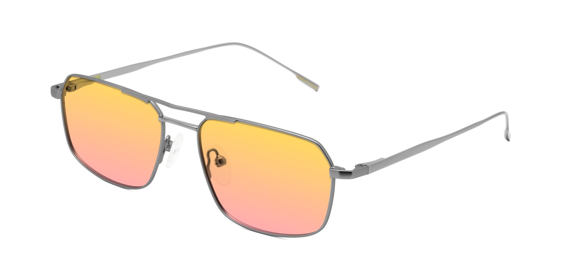 Angle of Taro in Gunmetal with Yellow / Pink Gradient Lenses