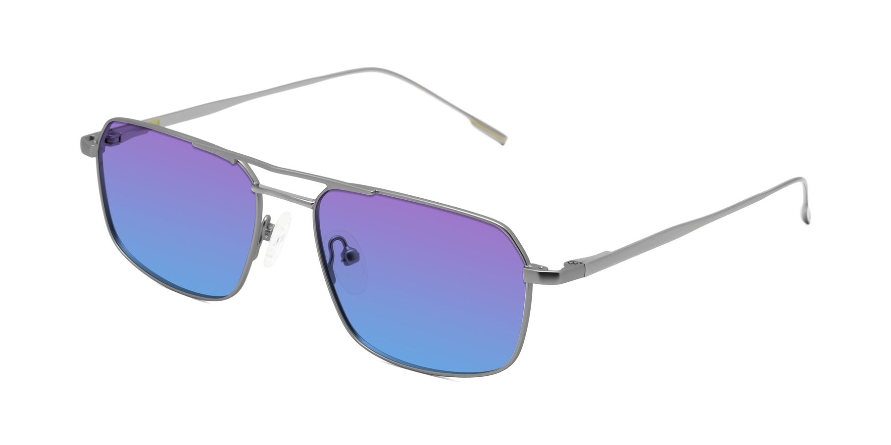 Angle of Taro in Gunmetal with Purple / Blue Gradient Lenses