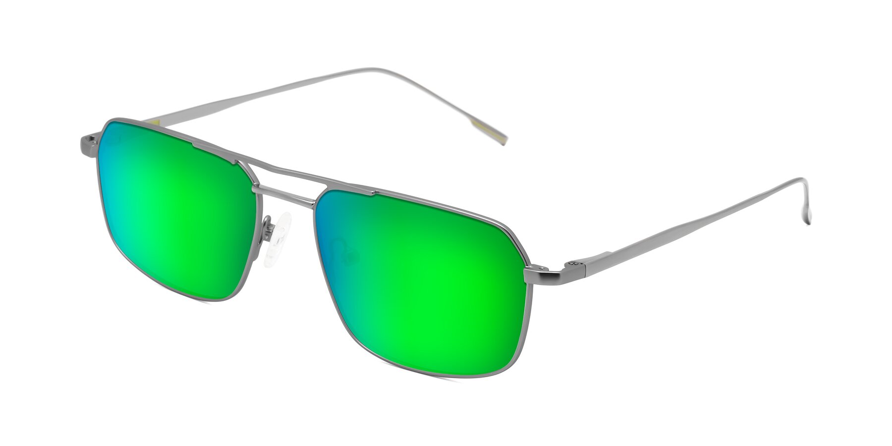 Angle of Taro in Gunmetal with Green Mirrored Lenses