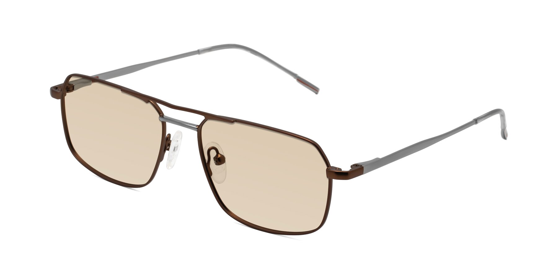 Angle of Taro in Brown with Light Brown Tinted Lenses