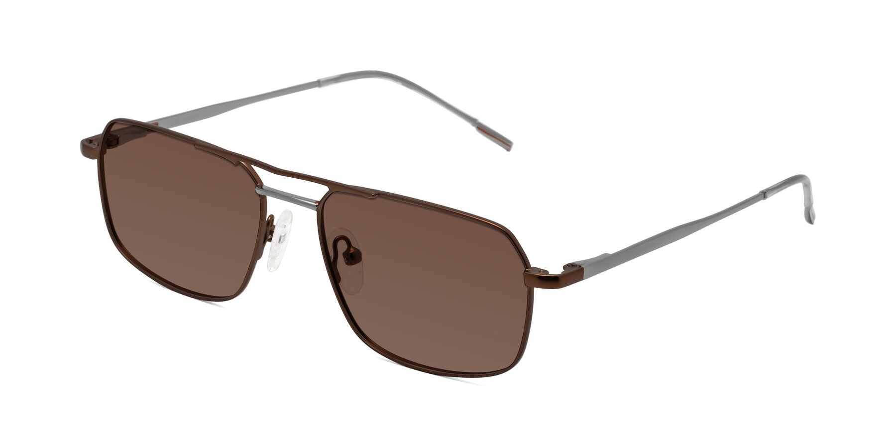 Angle of Taro in Brown with Brown Tinted Lenses