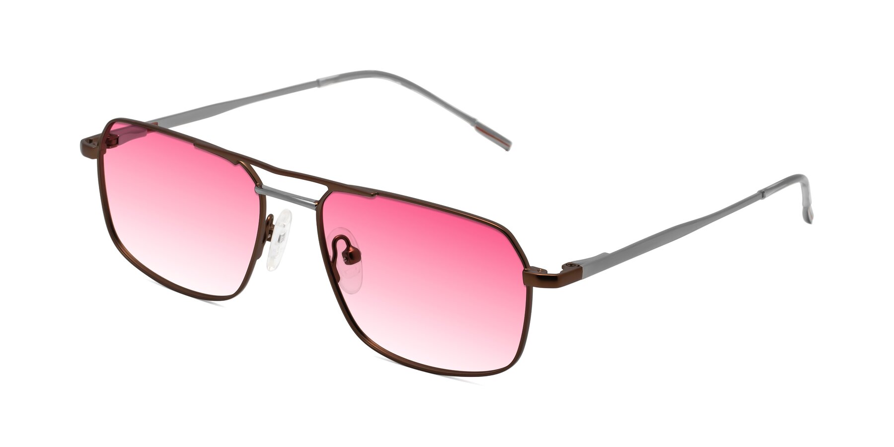 Angle of Taro in Brown with Pink Gradient Lenses