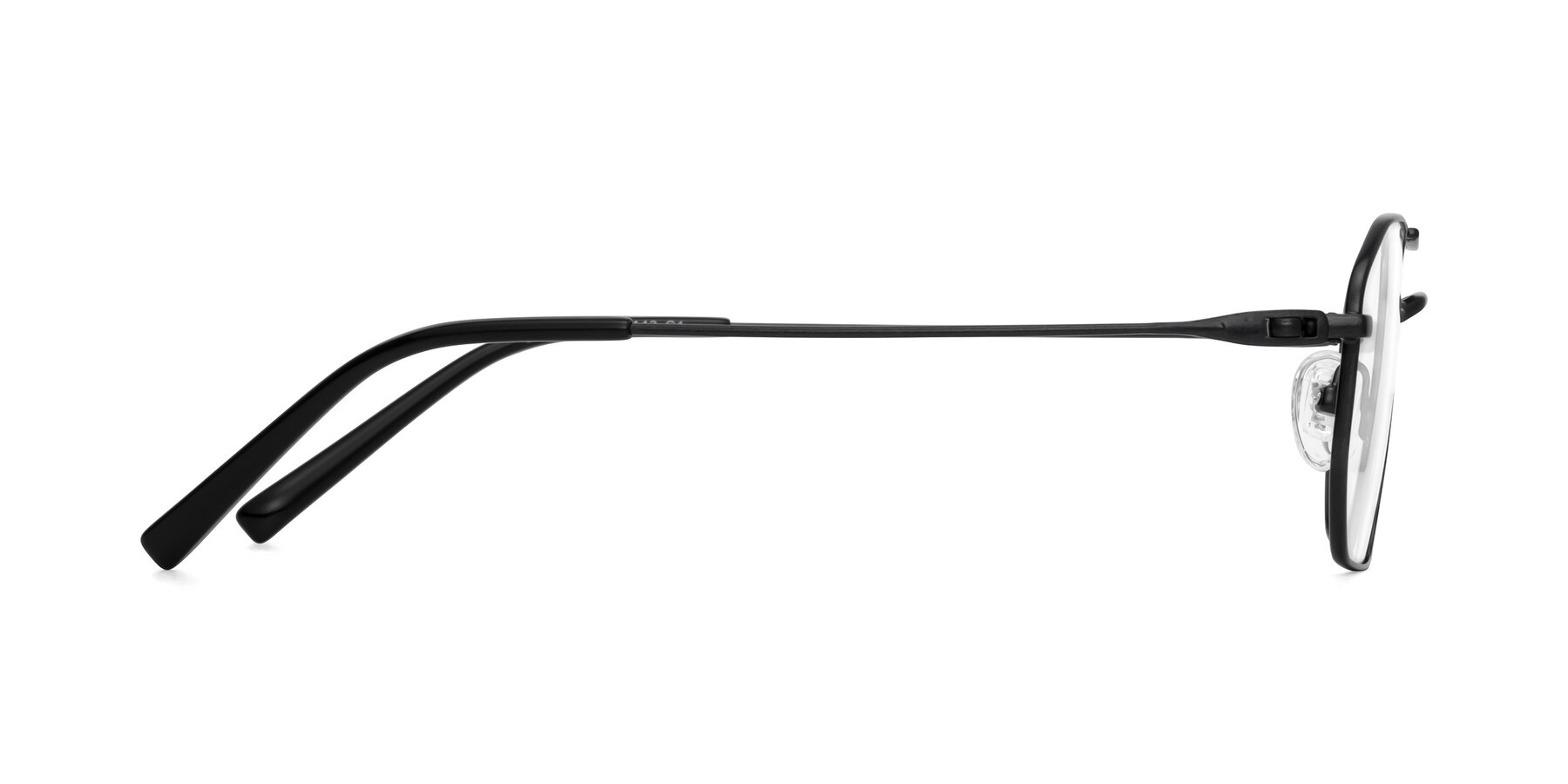 Side of Cress in Black with Clear Eyeglass Lenses