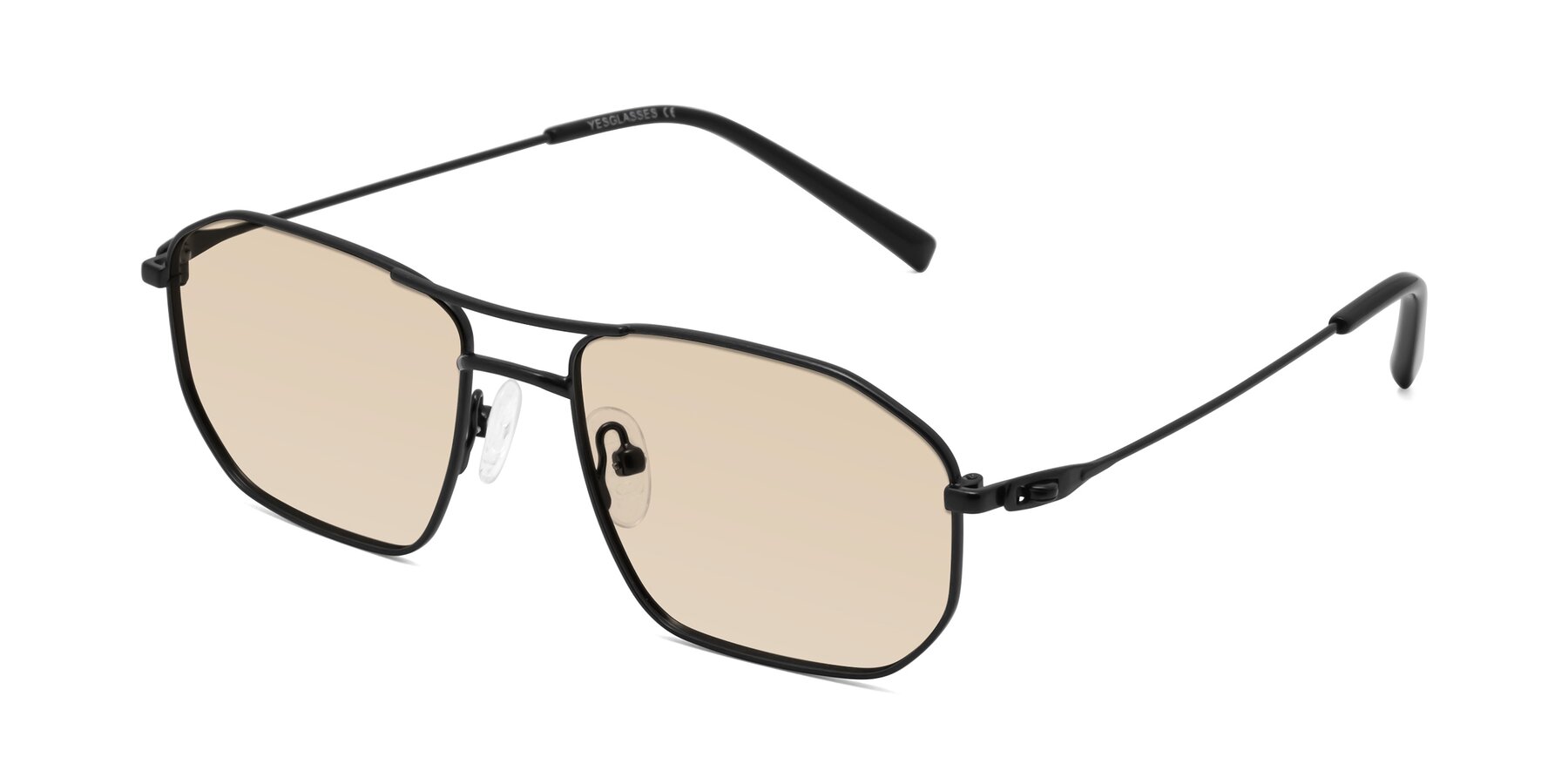 Angle of Cress in Black with Light Brown Tinted Lenses