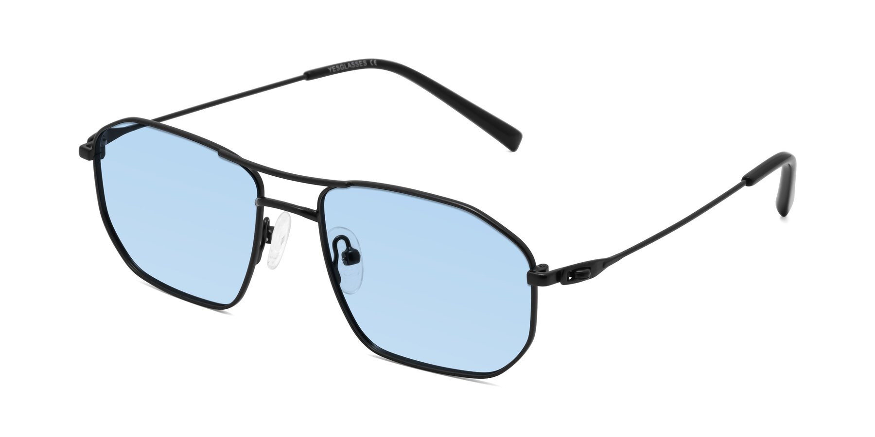 Angle of Cress in Black with Light Blue Tinted Lenses