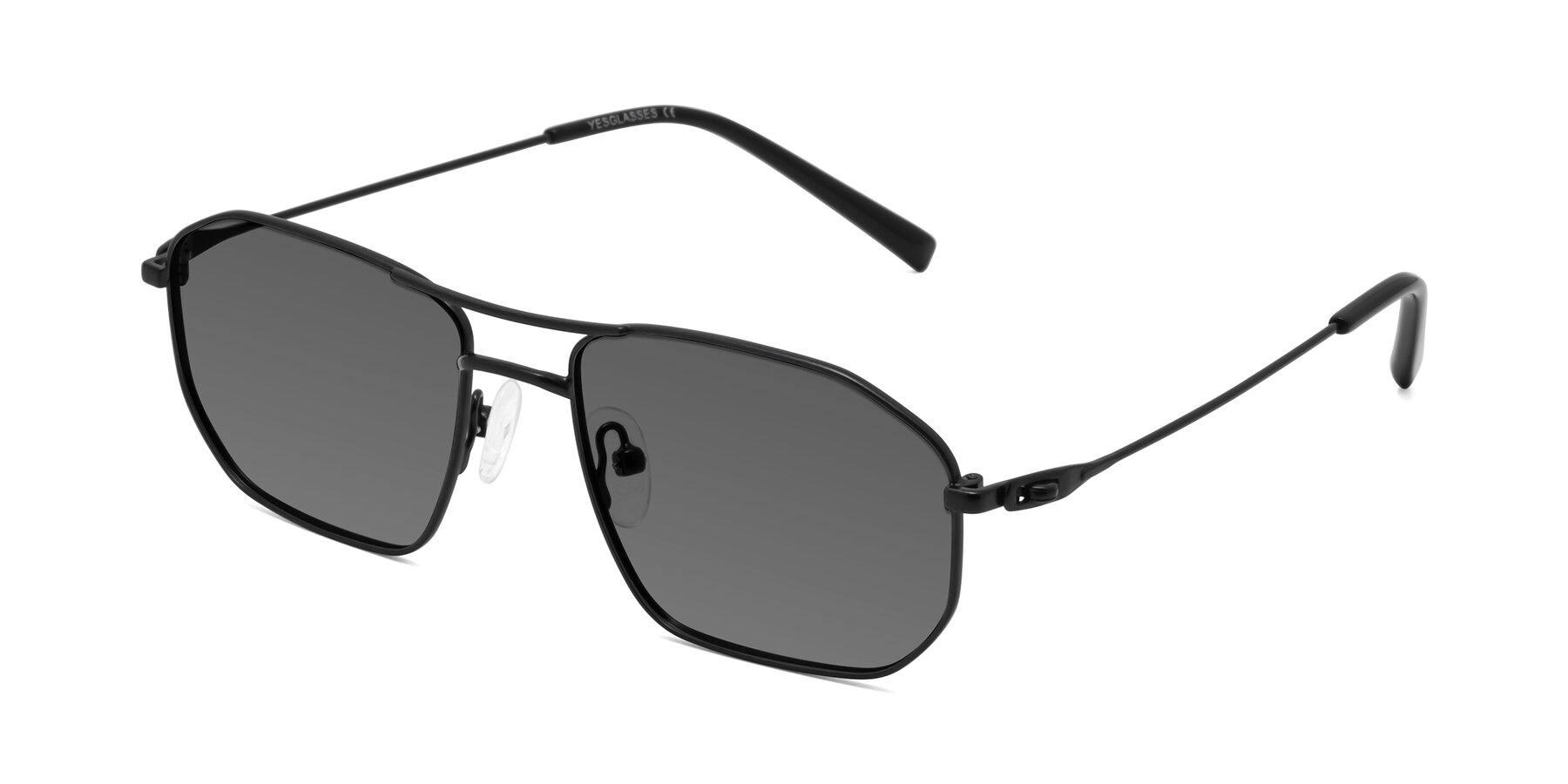 Angle of Cress in Black with Medium Gray Tinted Lenses