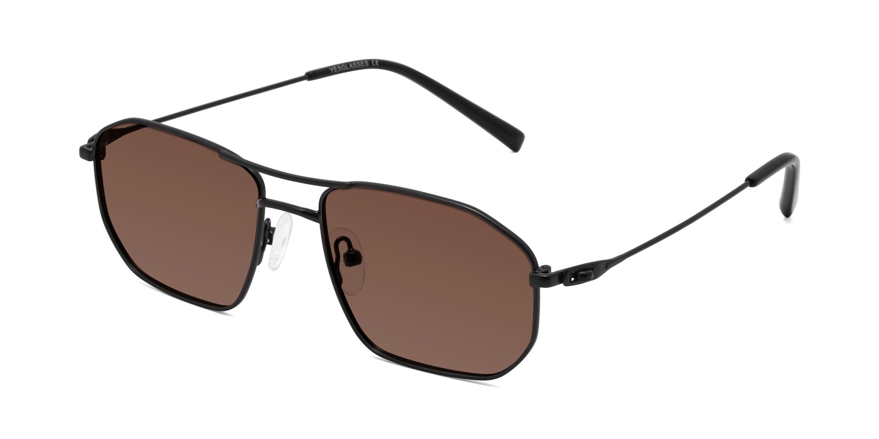 Angle of Cress in Black with Brown Tinted Lenses