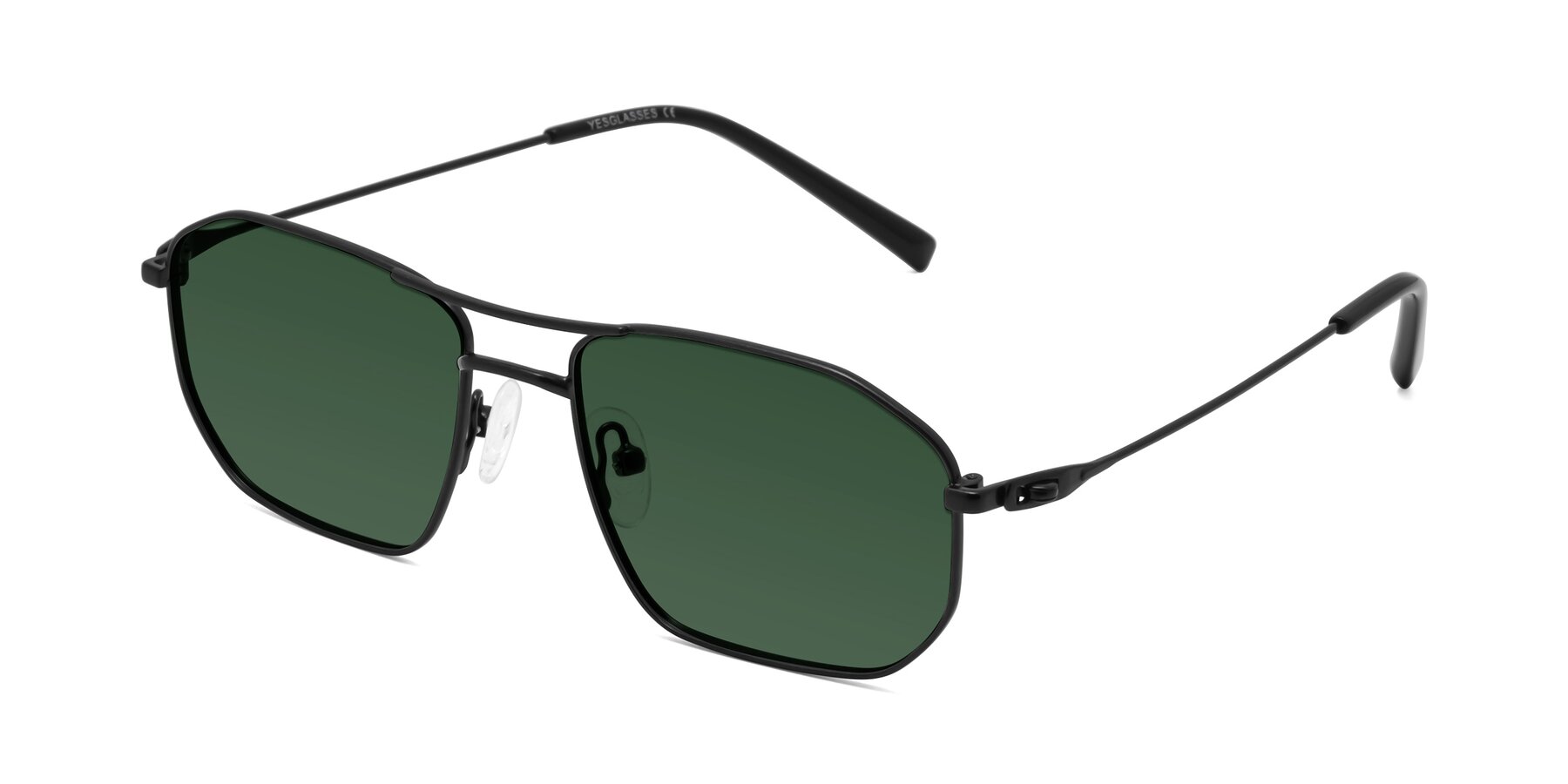 Angle of Cress in Black with Green Tinted Lenses