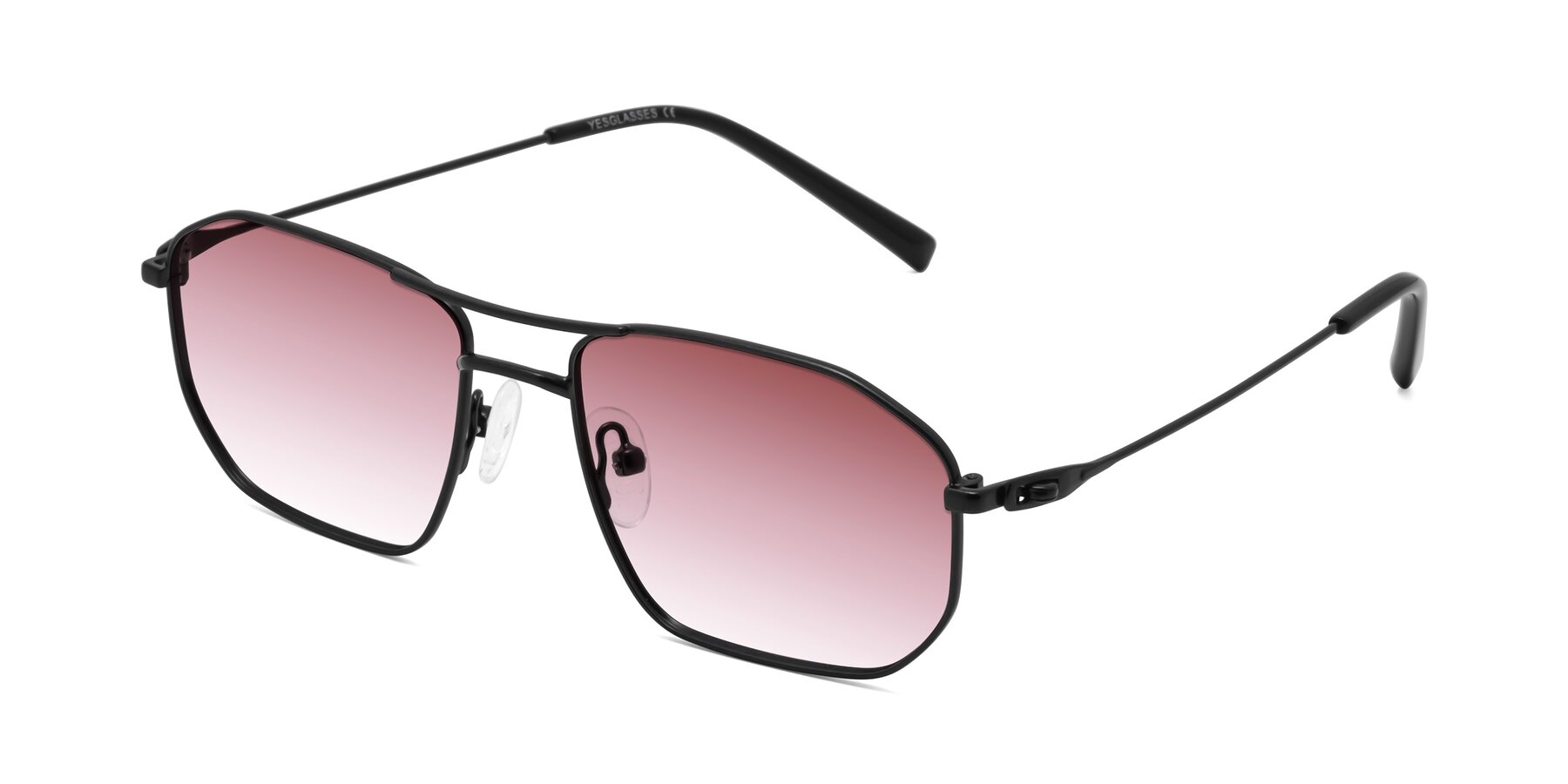 Angle of Cress in Black with Garnet Gradient Lenses