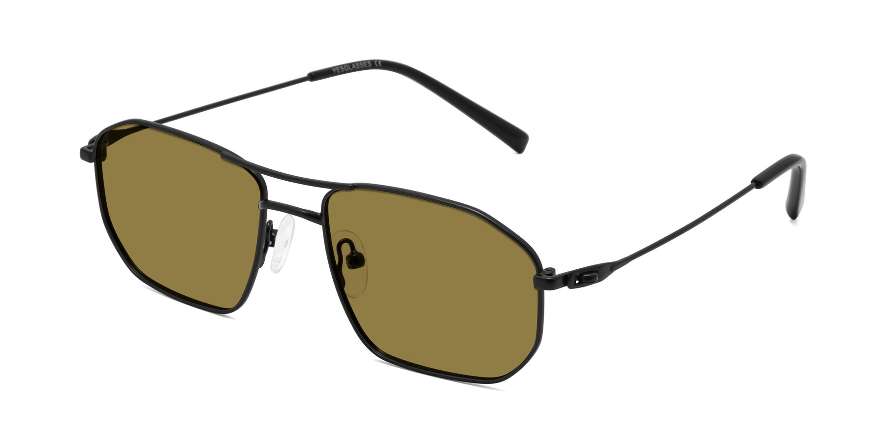 Angle of Cress in Black with Brown Polarized Lenses