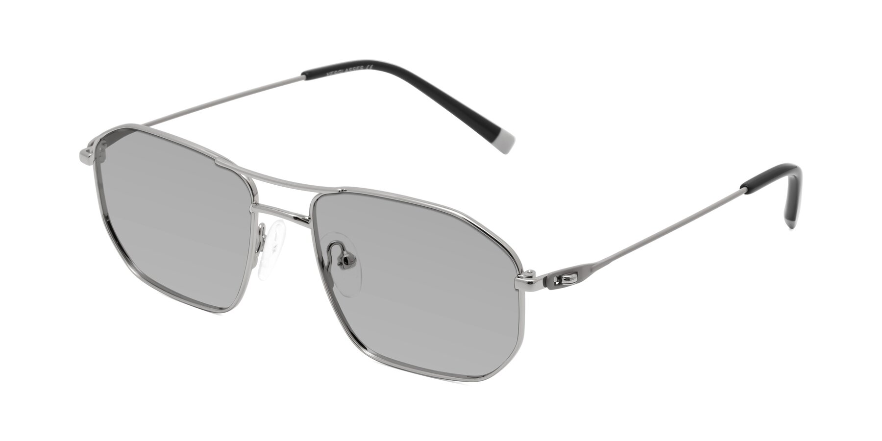 Angle of Cress in Silver-Gray with Light Gray Tinted Lenses