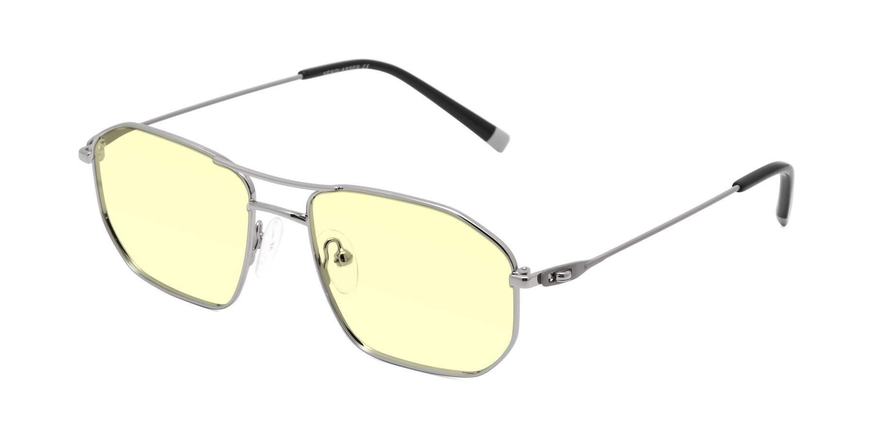 Angle of Cress in Silver-Gray with Light Yellow Tinted Lenses