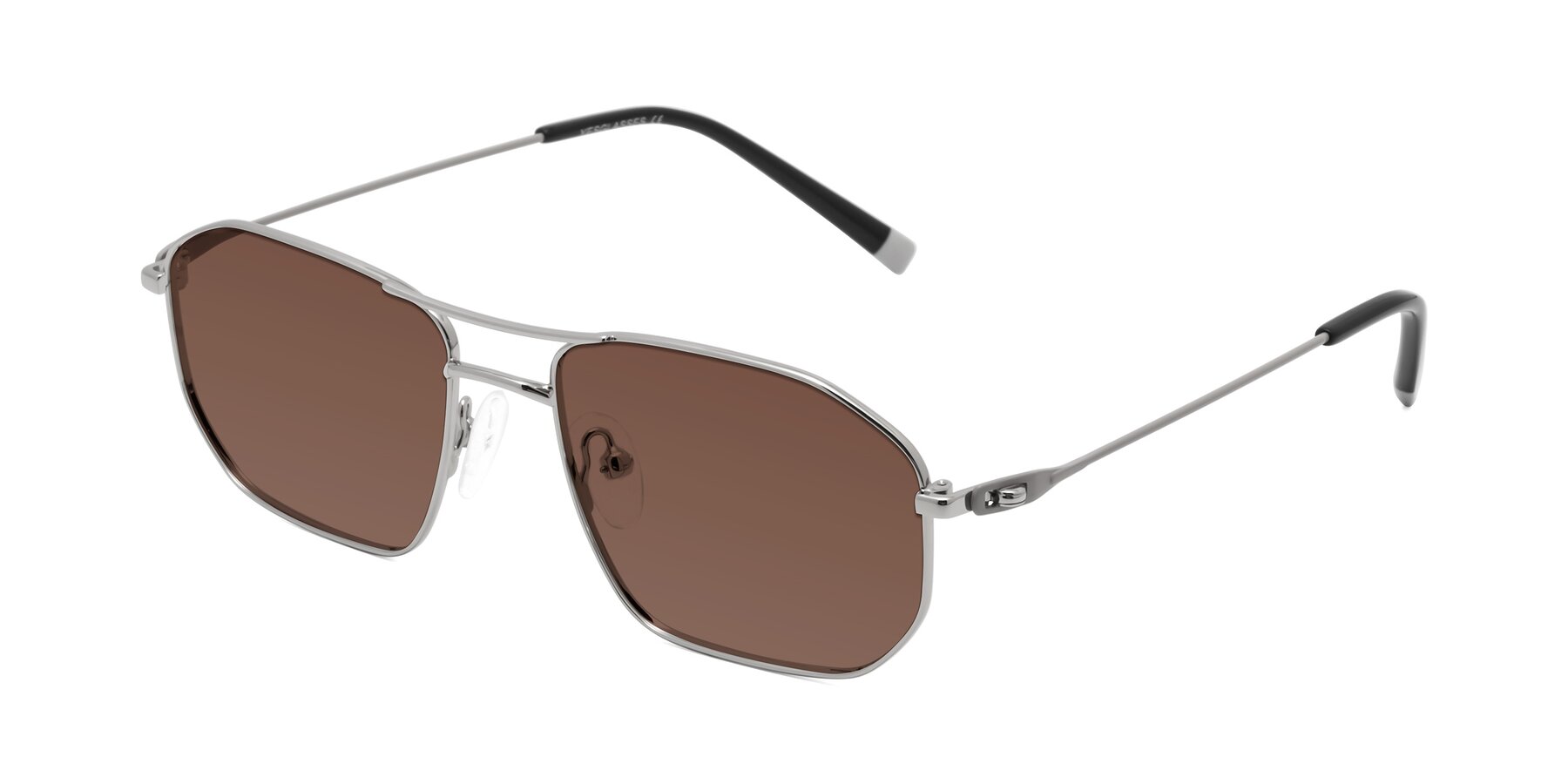 Angle of Cress in Silver-Gray with Brown Tinted Lenses