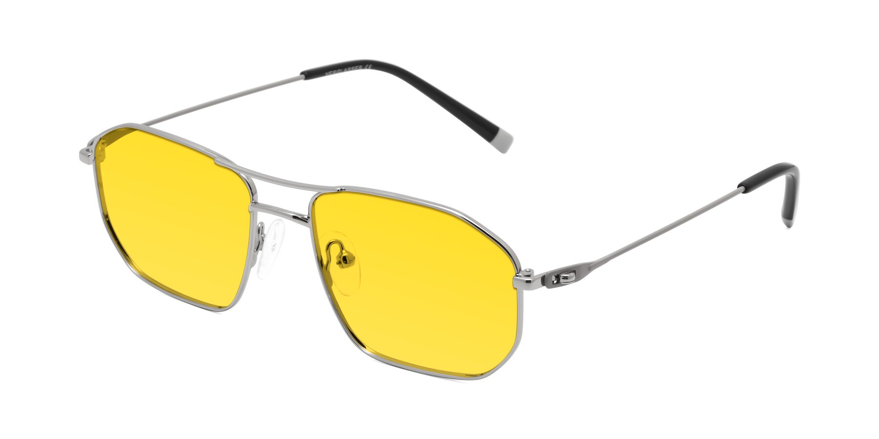 Angle of Cress in Silver-Gray with Yellow Tinted Lenses