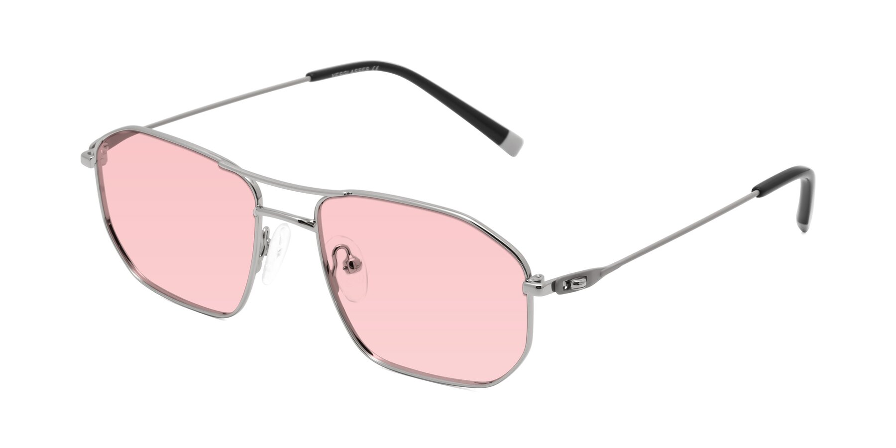 Angle of Cress in Silver-Gray with Light Garnet Tinted Lenses