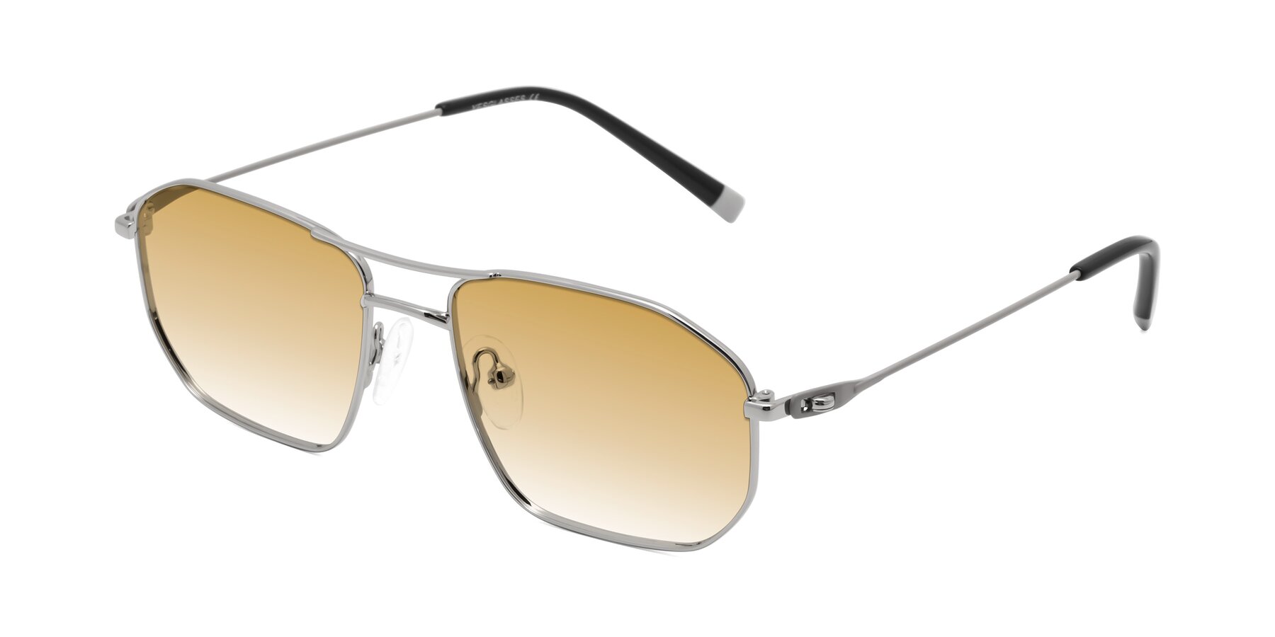 Angle of Cress in Silver-Gray with Champagne Gradient Lenses