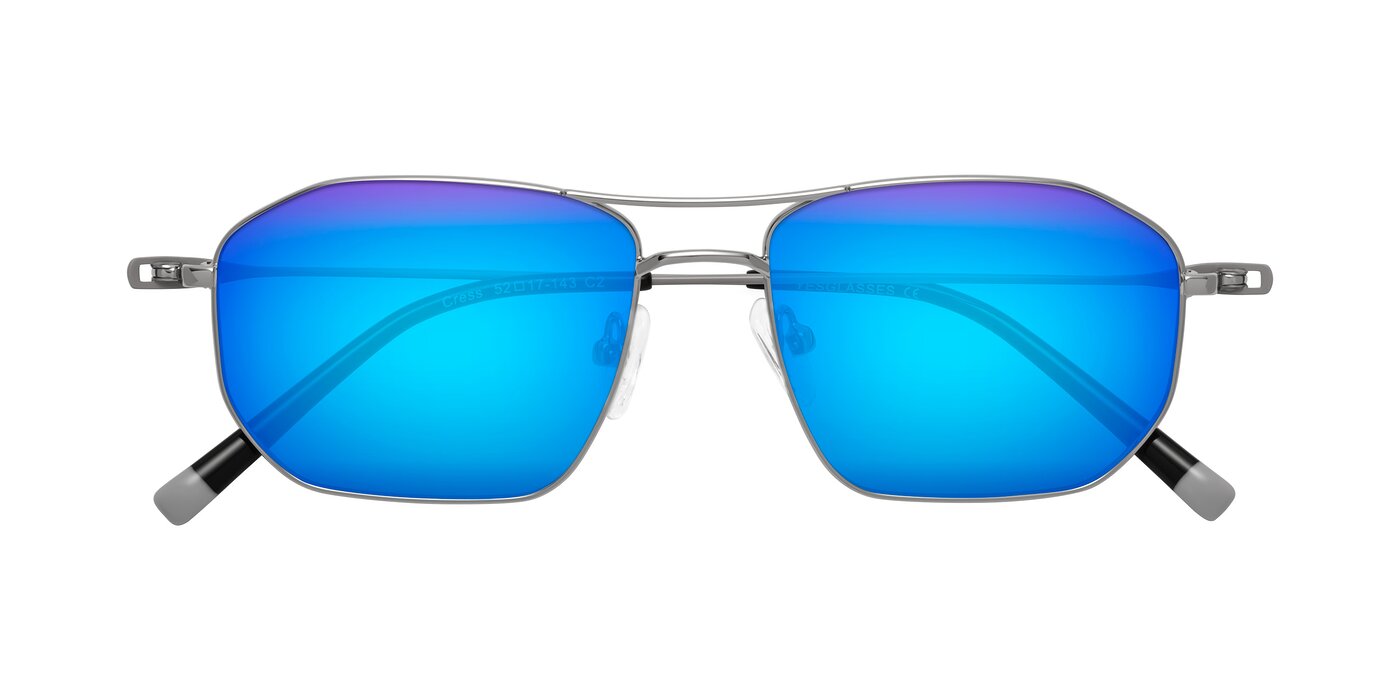 Cress - Silver/Gray Flash Mirrored Sunglasses