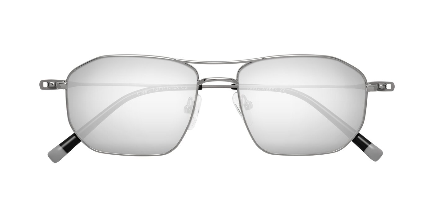 Cress - Silver/Gray Flash Mirrored Sunglasses