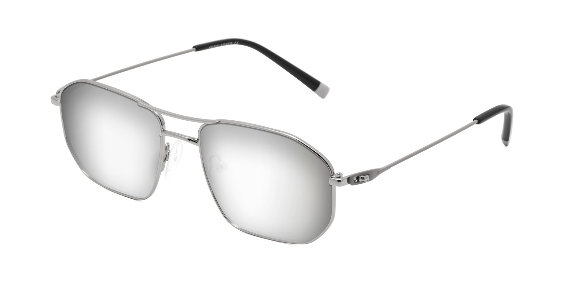 Angle of Cress in Silver-Gray with Silver Mirrored Lenses