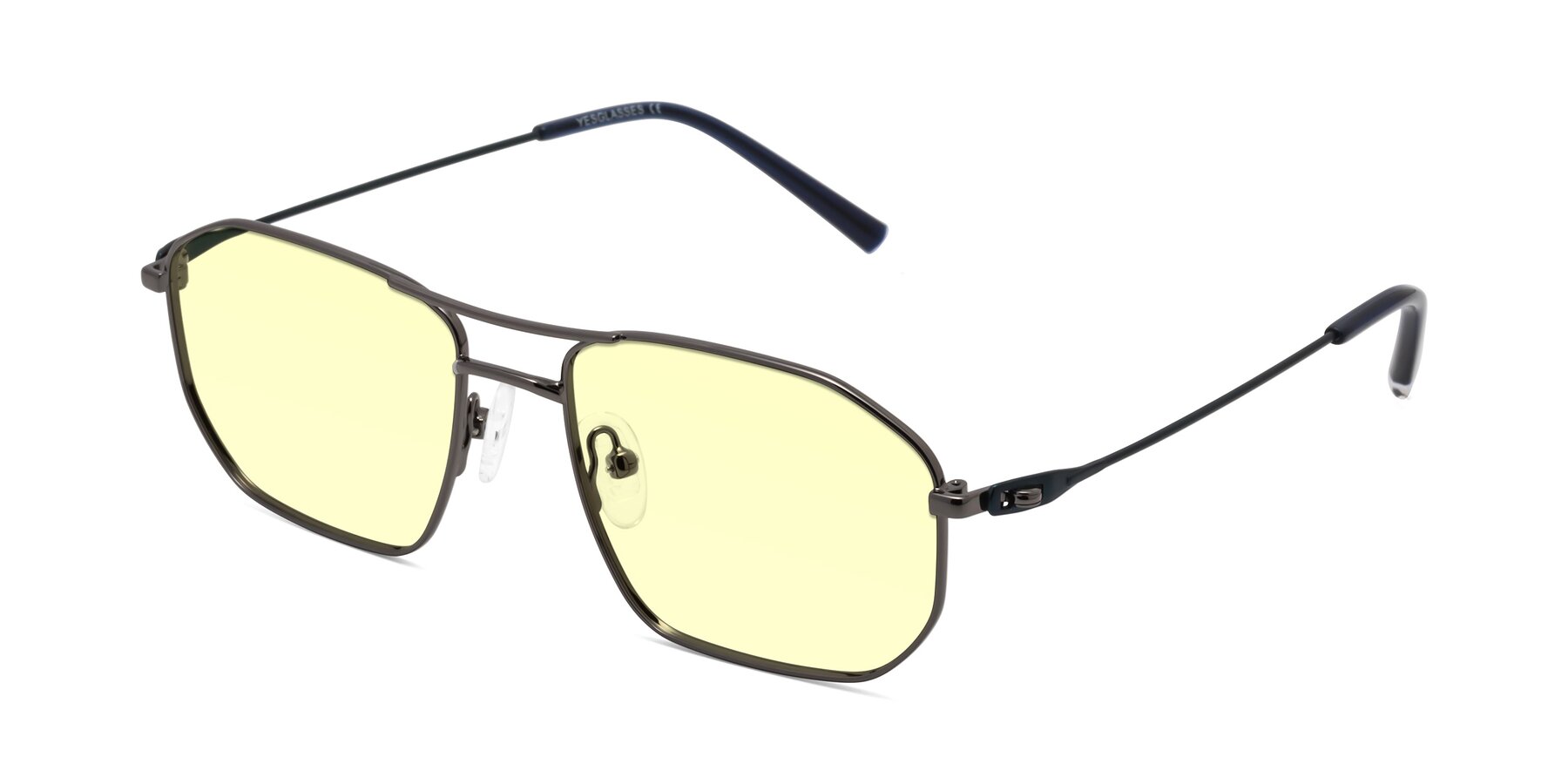 Angle of Cress in Gunmetal-Blue with Light Yellow Tinted Lenses