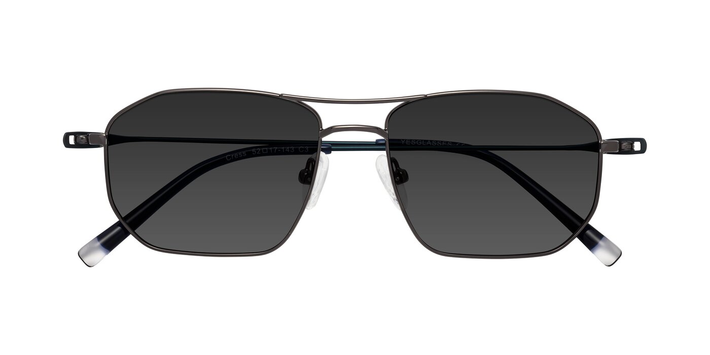 Cress - Gunmetal/Blue Tinted Sunglasses