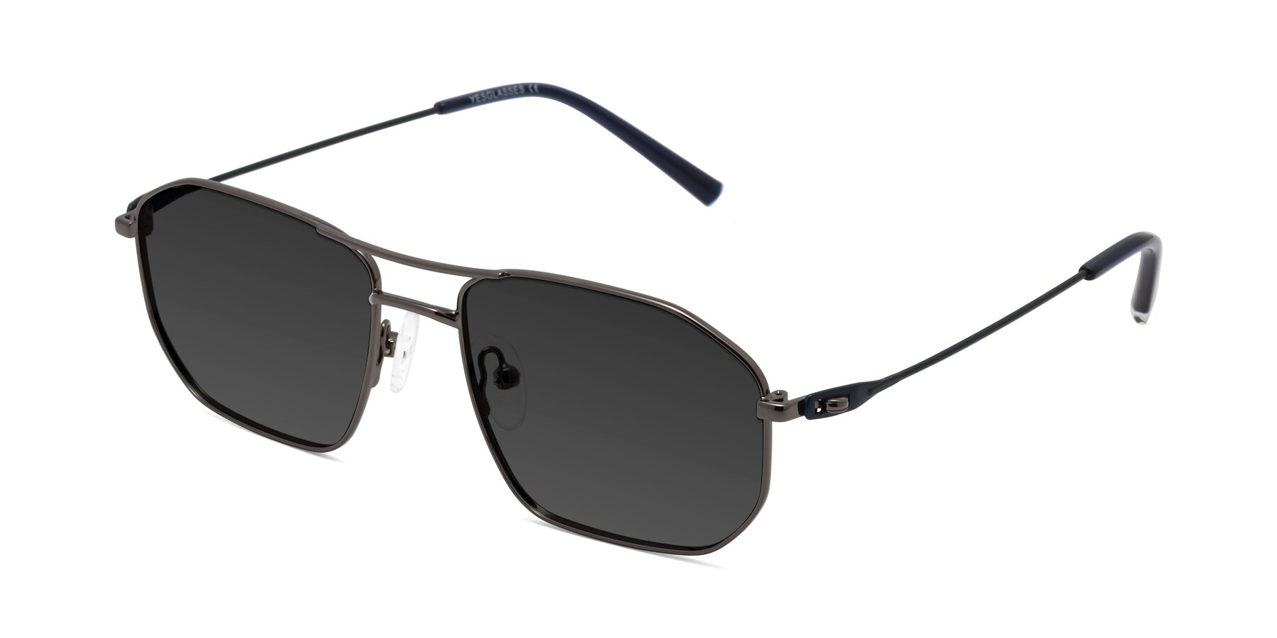 Angle of Cress in Gunmetal-Blue with Gray Tinted Lenses