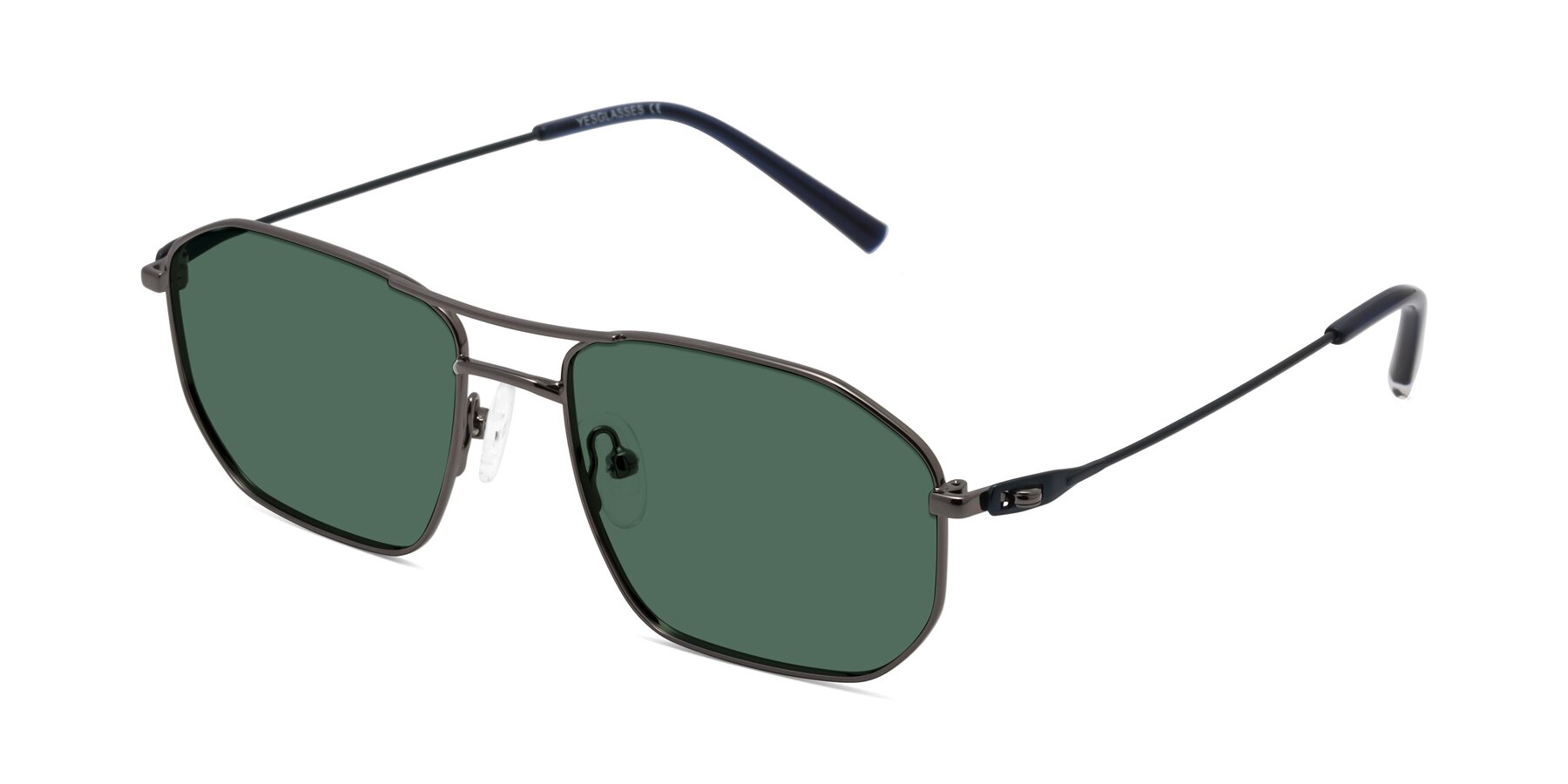 Angle of Cress in Gunmetal-Blue with Green Polarized Lenses