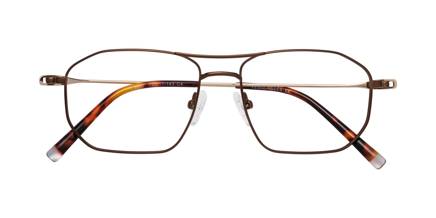 Cress - Brown / Gold Reading Glasses