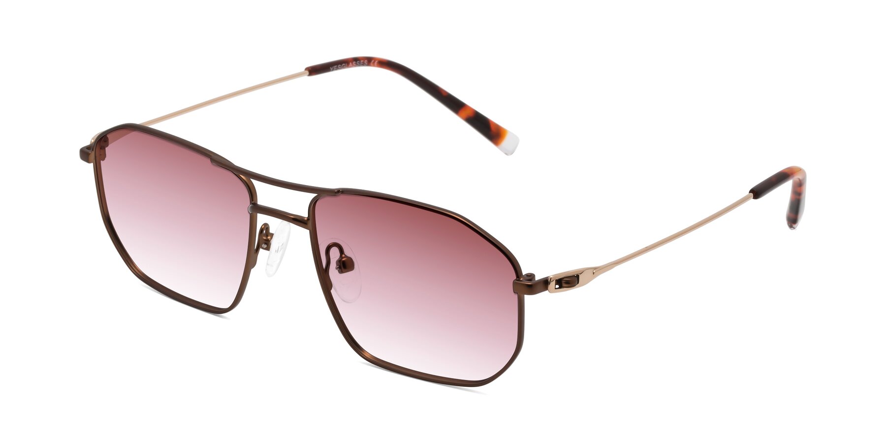 Angle of Cress in Brown-Gold with Garnet Gradient Lenses