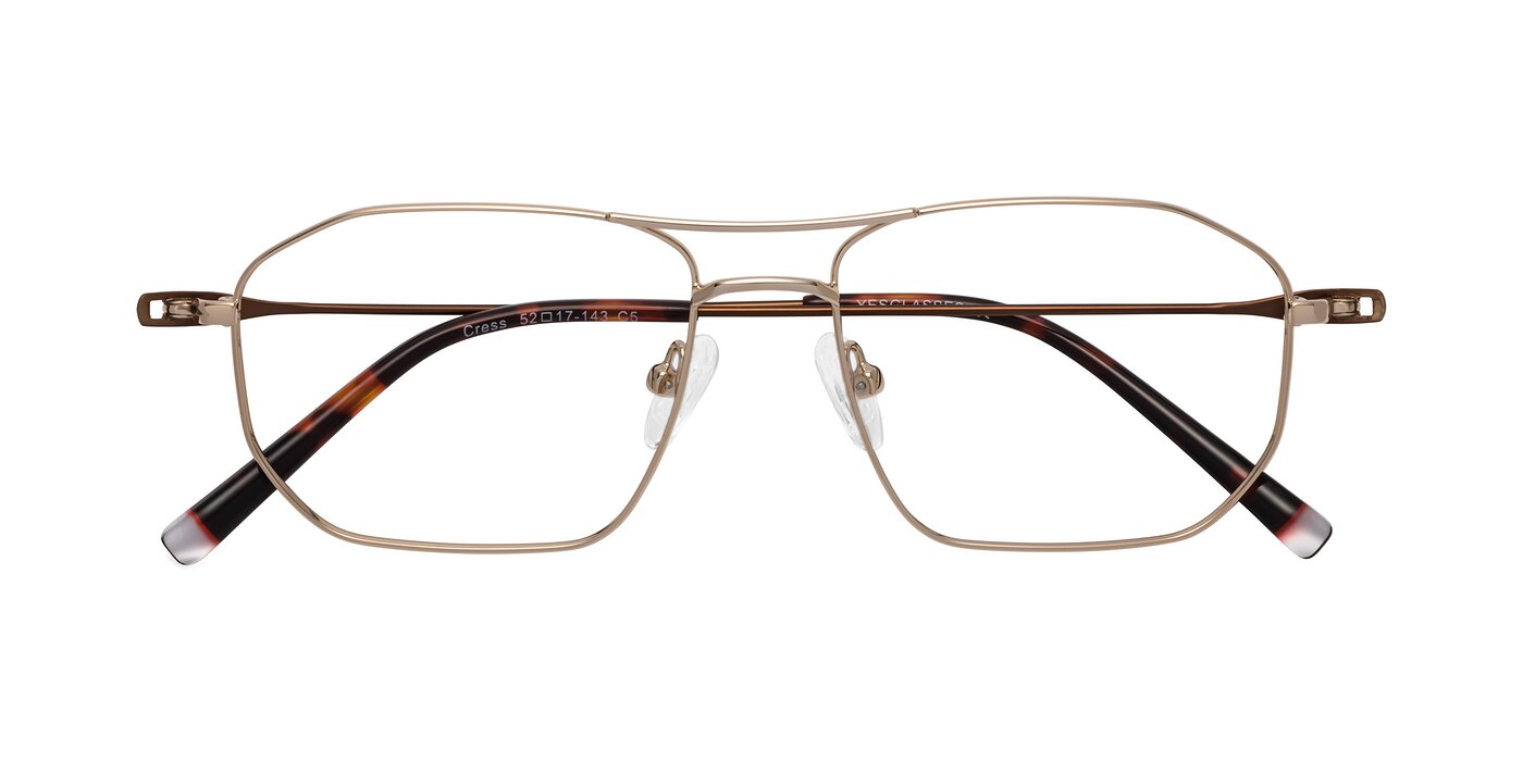 Cress - Gold / Brown Eyeglasses