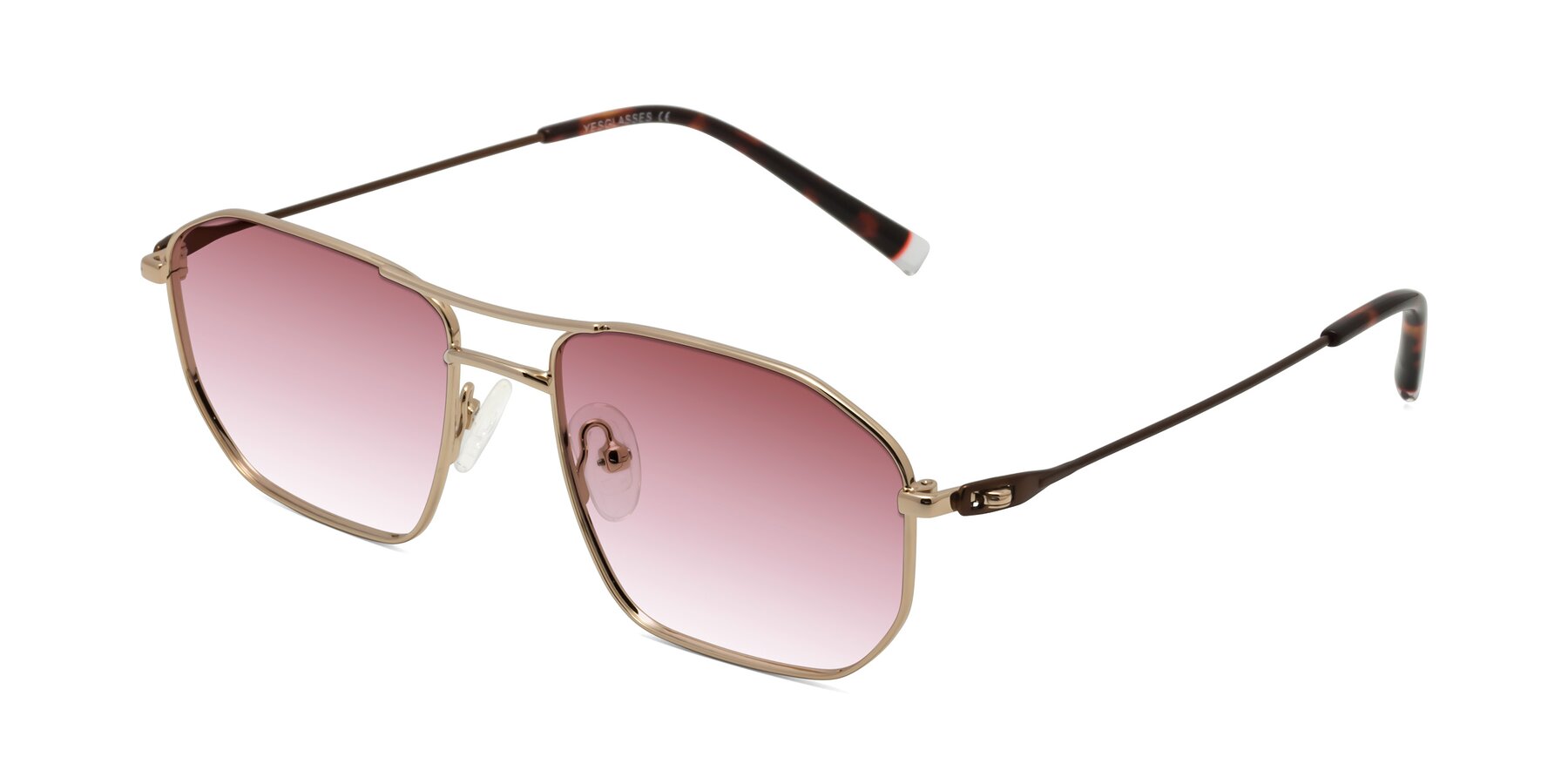 Angle of Cress in Gold-Brown with Garnet Gradient Lenses