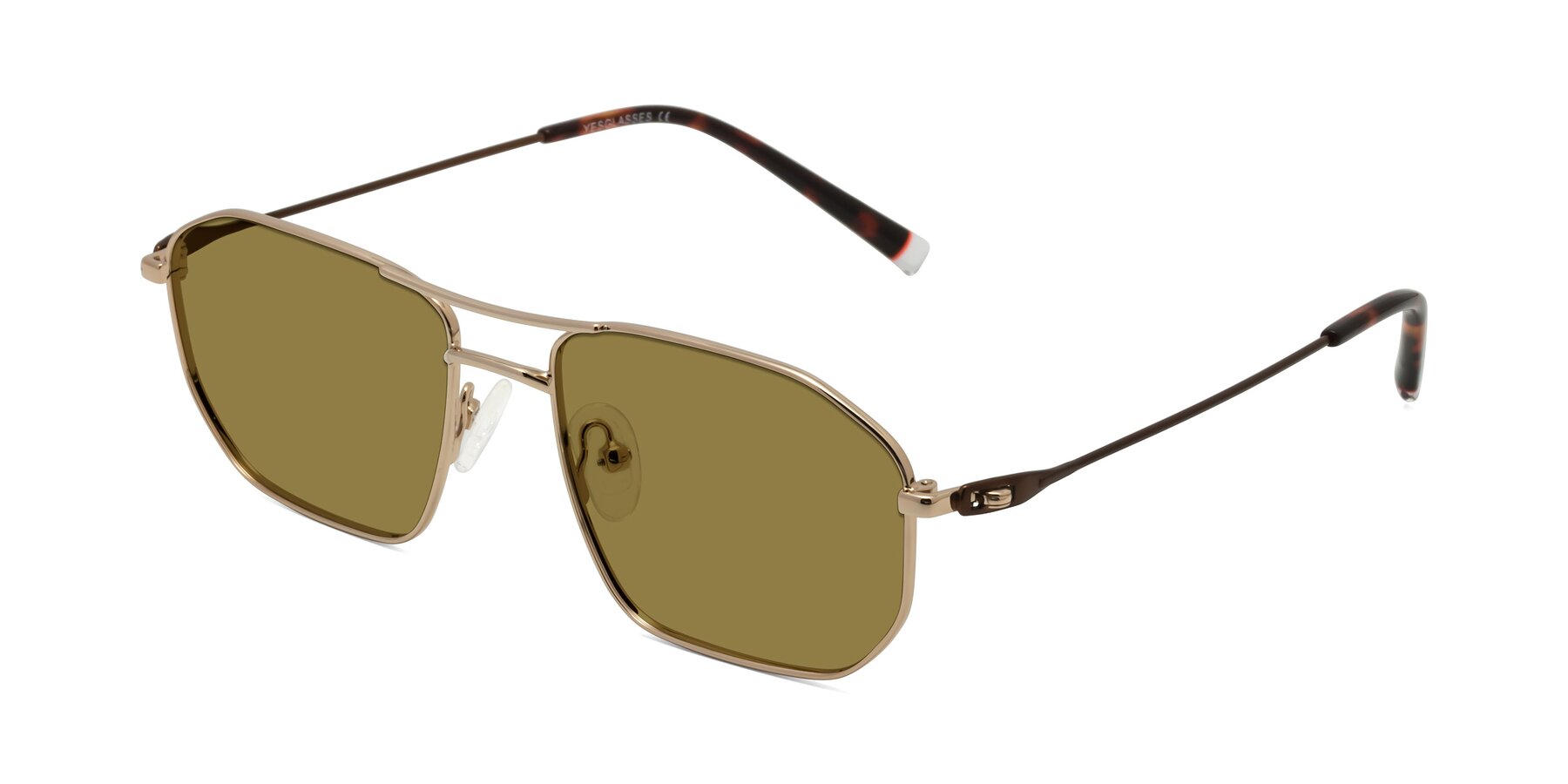 Angle of Cress in Gold-Brown with Brown Polarized Lenses