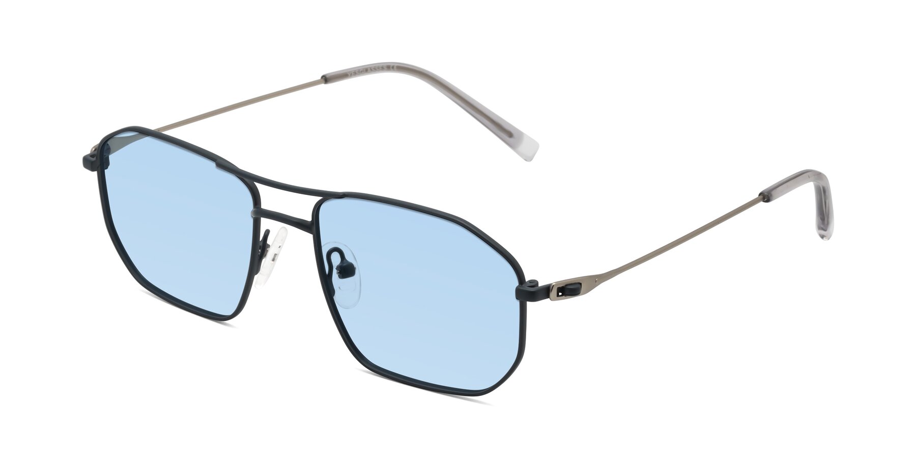 Angle of Cress in Stone Blue-Silver with Light Blue Tinted Lenses