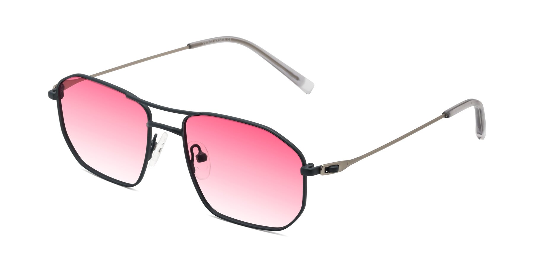 Angle of Cress in Stone Blue-Silver with Pink Gradient Lenses