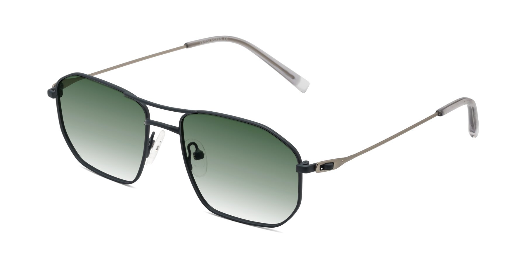 Angle of Cress in Stone Blue-Silver with Green Gradient Lenses