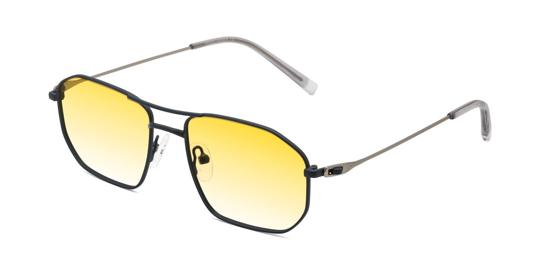 Angle of Cress in Stone Blue-Silver with Yellow Gradient Lenses