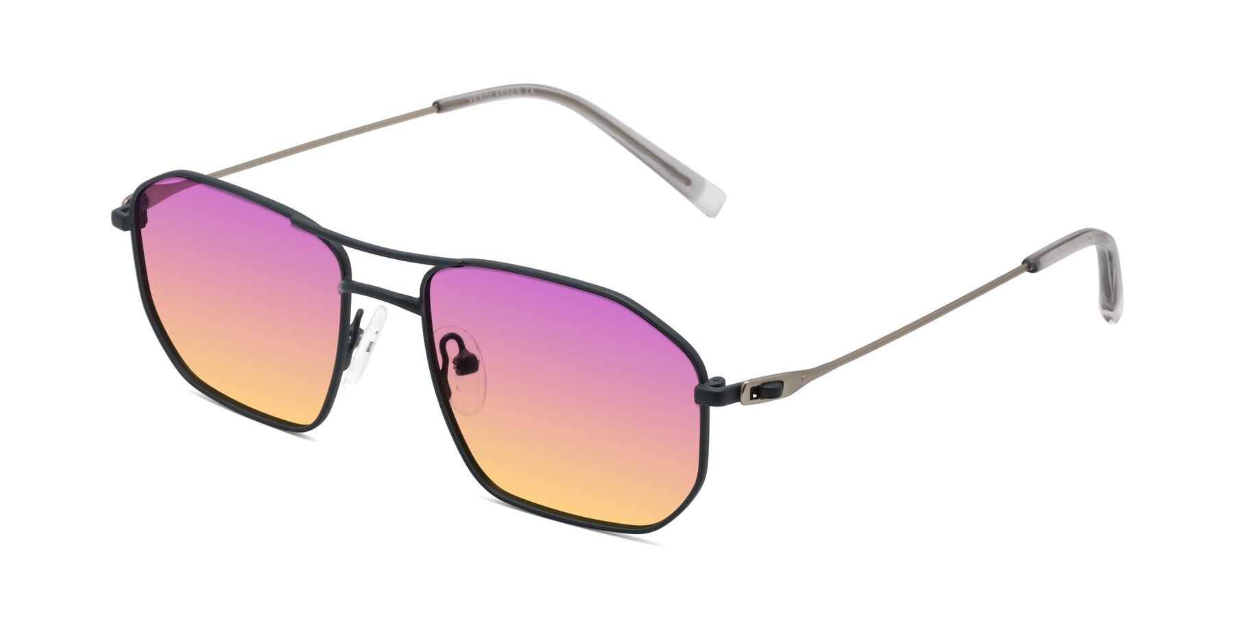 Angle of Cress in Stone Blue-Silver with Purple / Yellow Gradient Lenses