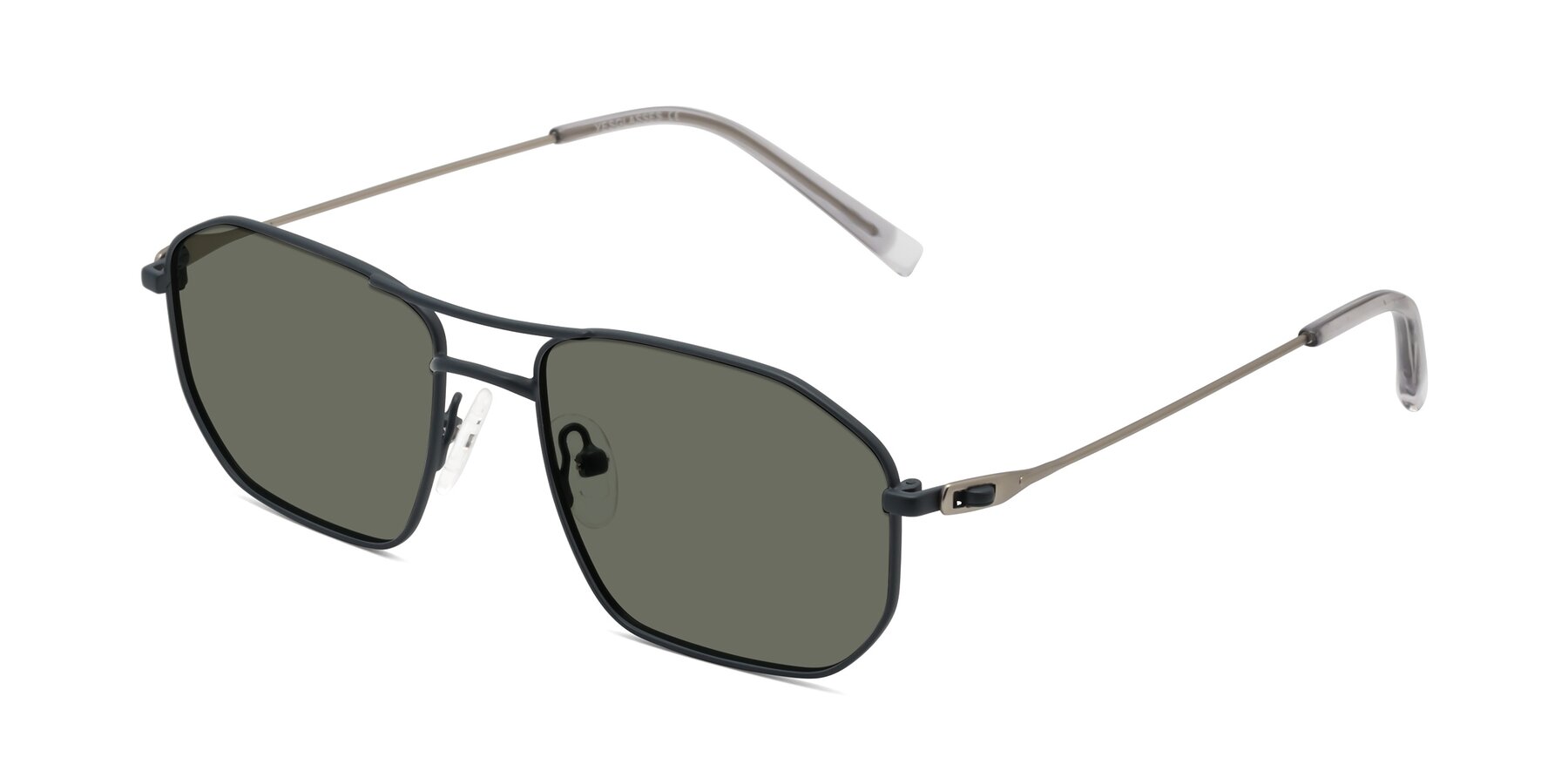 Angle of Cress in Stone Blue-Silver with Gray Polarized Lenses