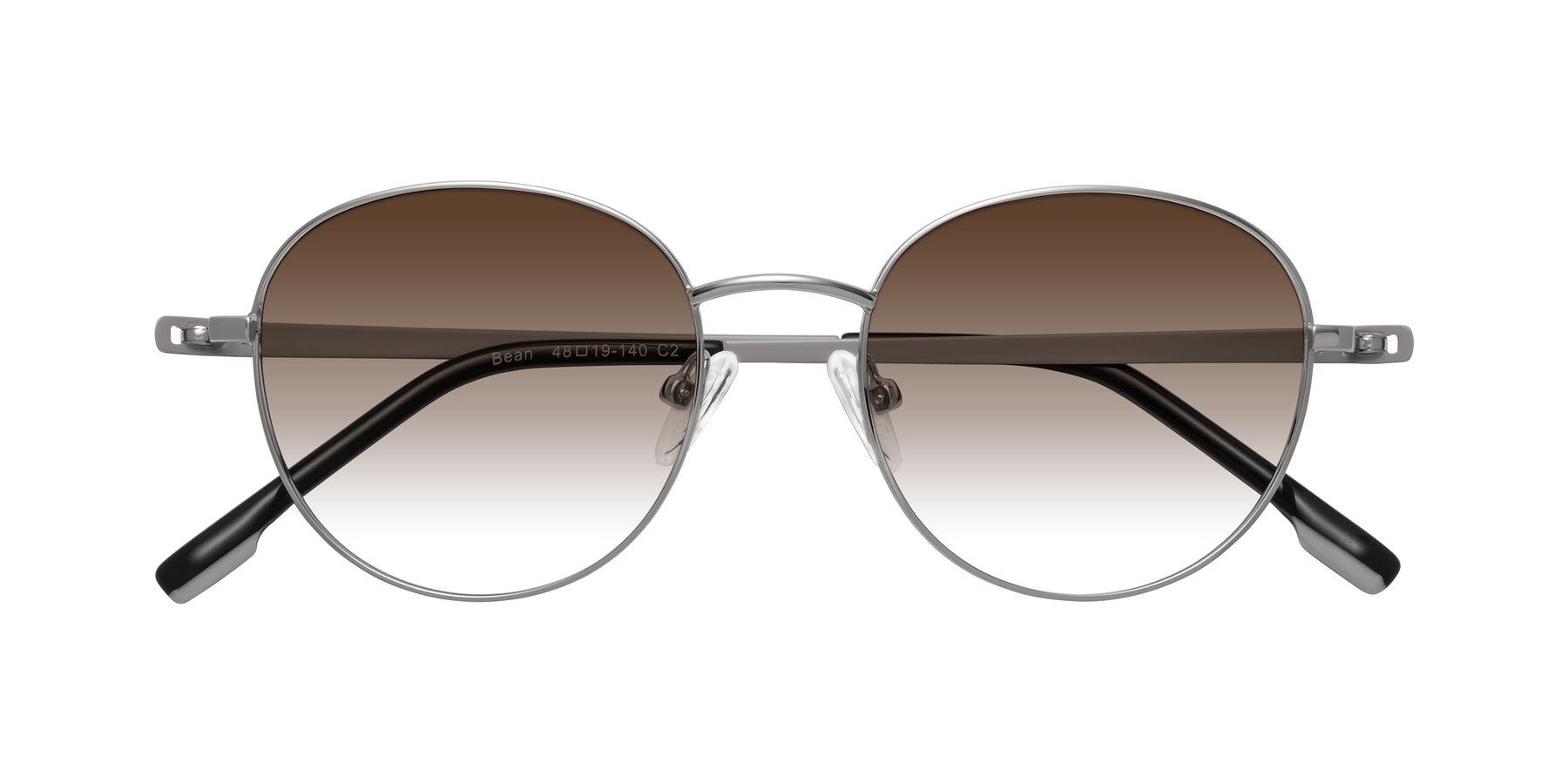 Folded Front of Bean in Silver with Brown Gradient Lenses