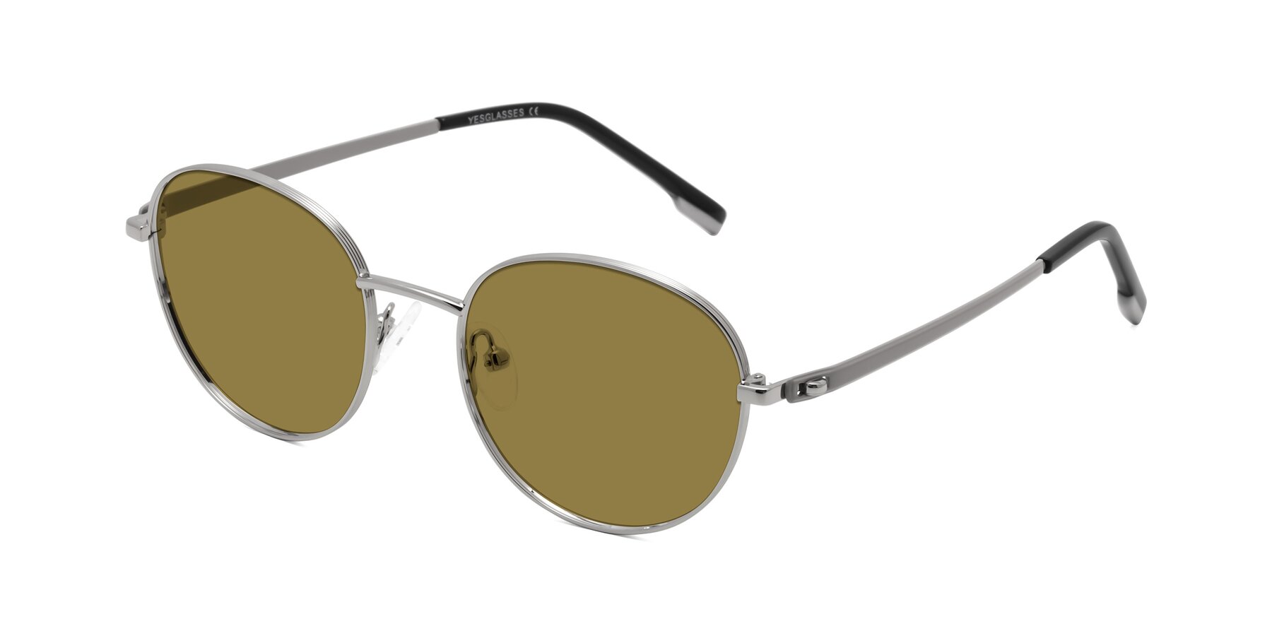 Angle of Bean in Silver with Brown Polarized Lenses