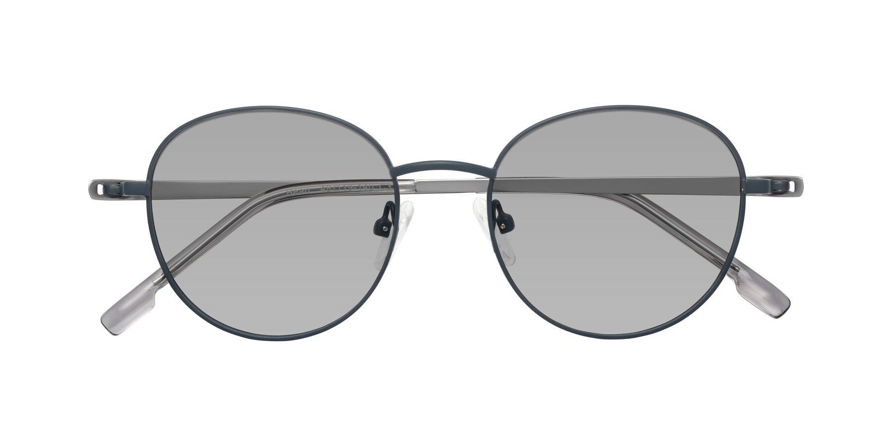 Folded Front of Bean in Stone Blue with Light Gray Tinted Lenses