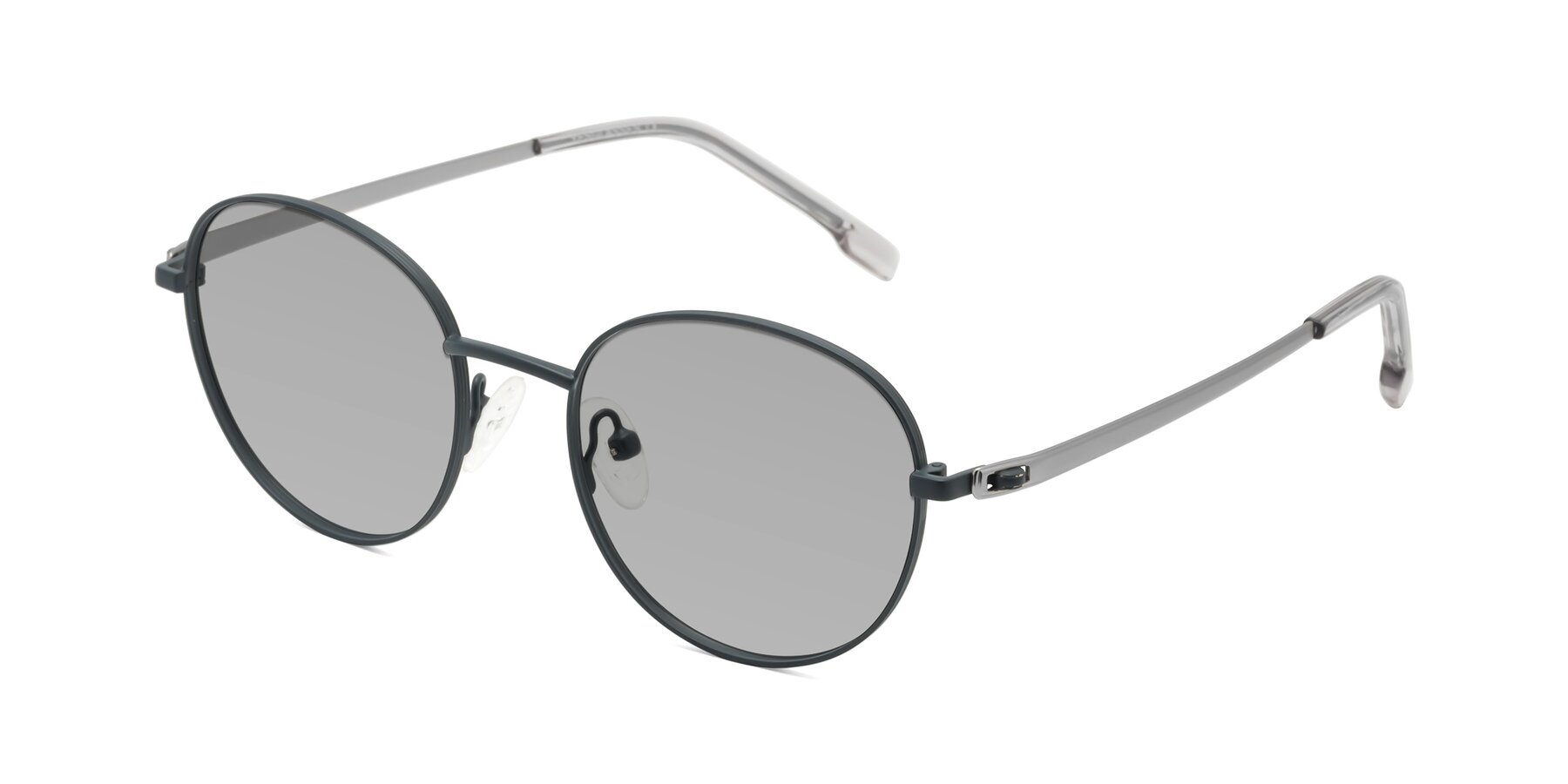 Angle of Bean in Stone Blue with Light Gray Tinted Lenses