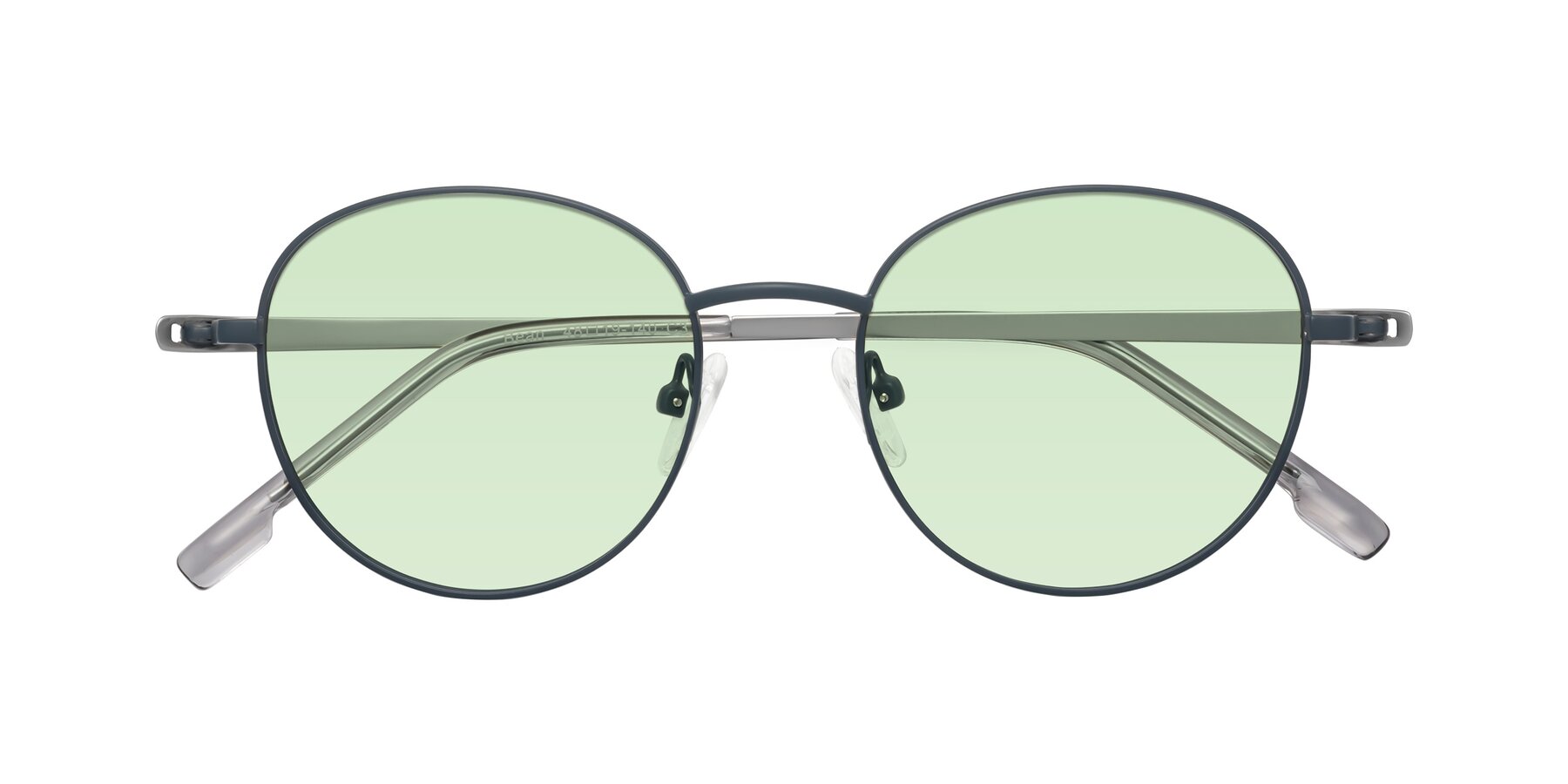 Folded Front of Bean in Stone Blue with Light Green Tinted Lenses