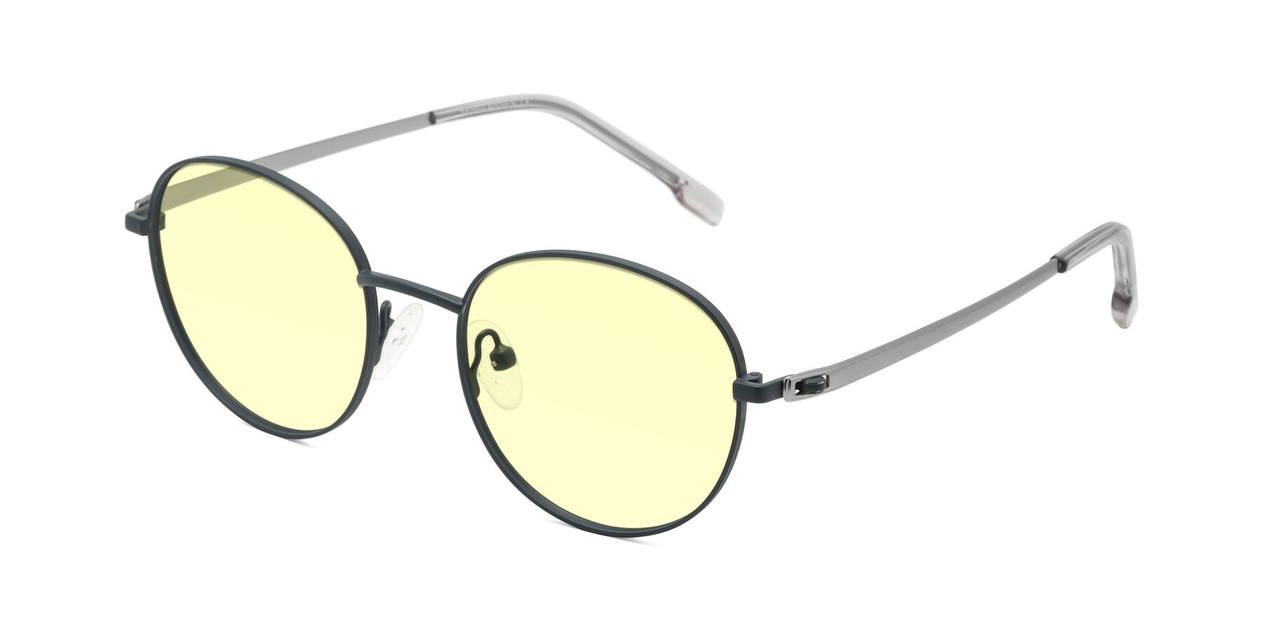 Angle of Bean in Stone Blue with Light Yellow Tinted Lenses