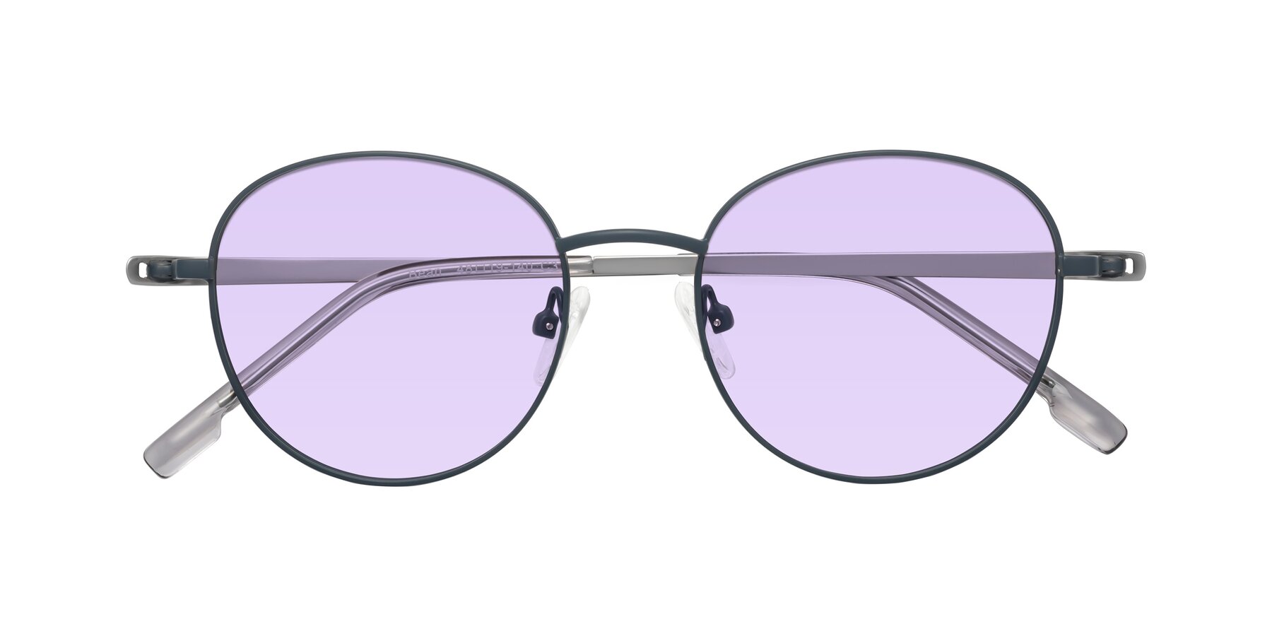 Folded Front of Bean in Stone Blue with Light Purple Tinted Lenses