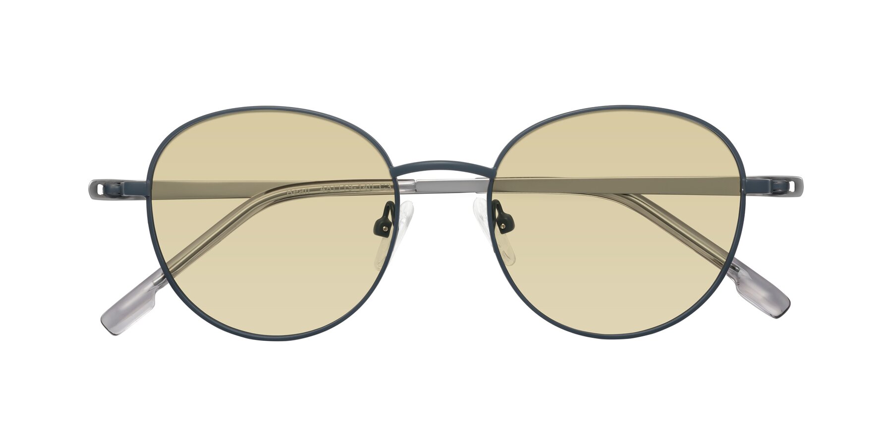 Folded Front of Bean in Stone Blue with Light Champagne Tinted Lenses