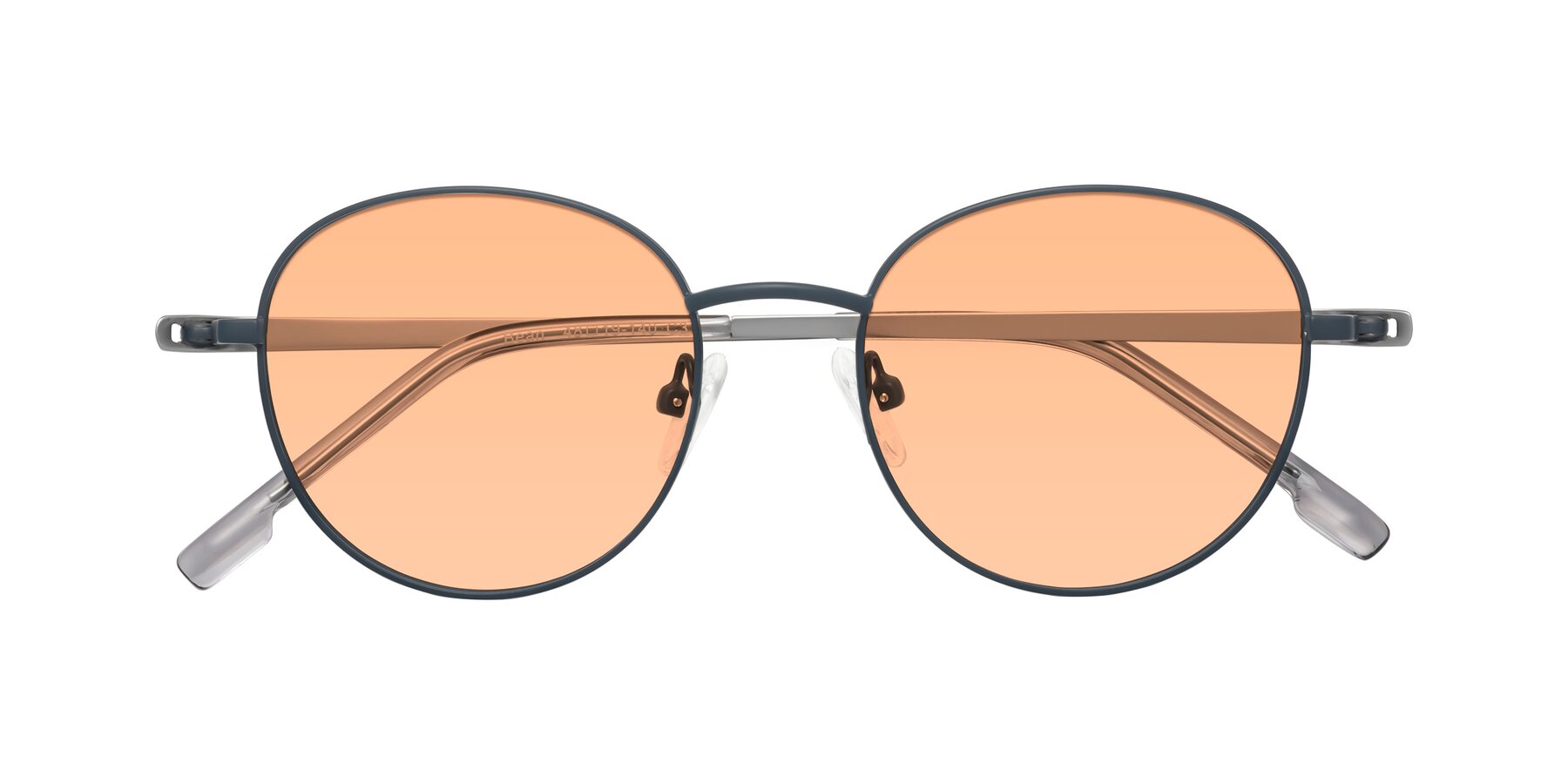 Folded Front of Bean in Stone Blue with Light Orange Tinted Lenses