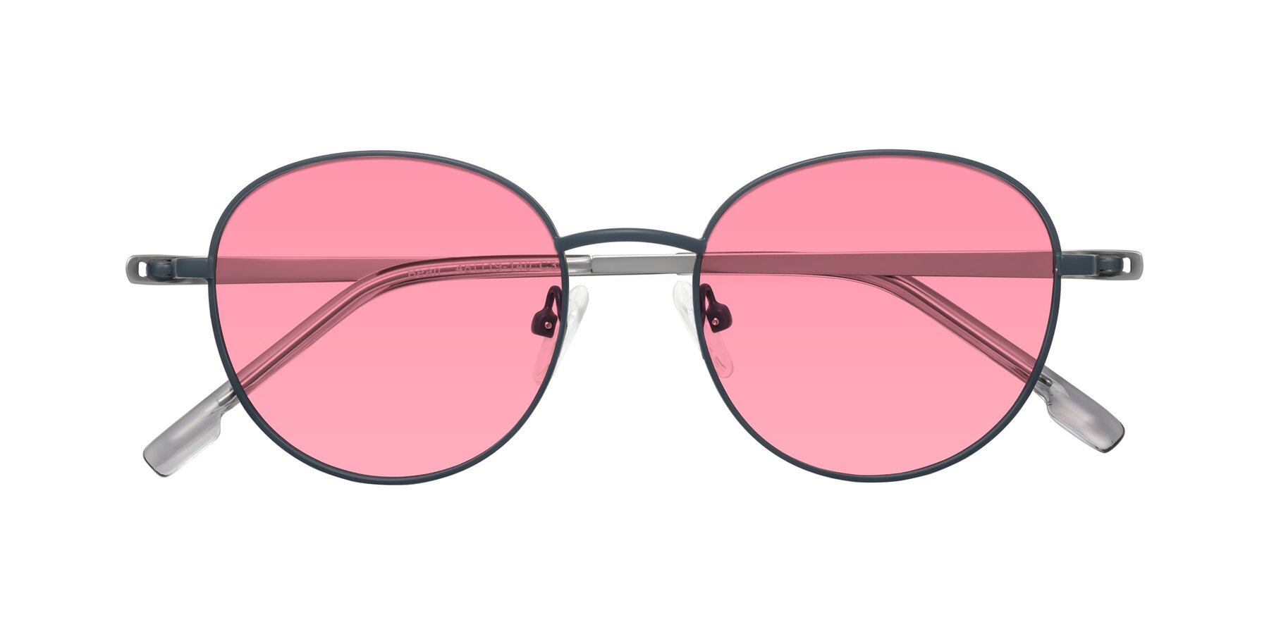 Folded Front of Bean in Stone Blue with Pink Tinted Lenses